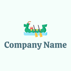 Mountain Meadow Dragon boat on a Mint Cream background - Automobili & Veicoli