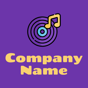 Vinyl logo on a Purple background - Abstracto