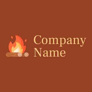 Burnt Orange Bonfire on a Burnt Umber background - Paisagismo