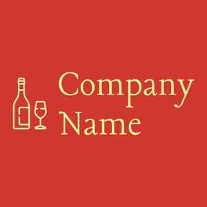 Wine logo on a Persian Red background - Agricultura