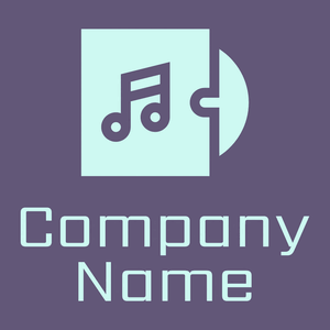 Music album logo on a pruple background - Abstracto
