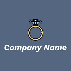 Diamond ring logo on a Kashmir Blue background - Mode & Schönheit