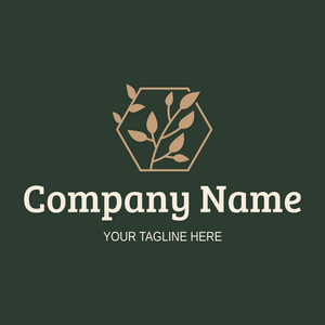 Logo of a leaf in a hexagon - Mode & Schönheit