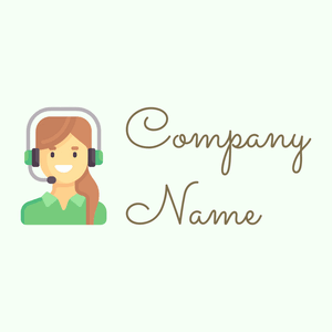 Call center agent logo on a Honeydew background - Affari & Consulenza