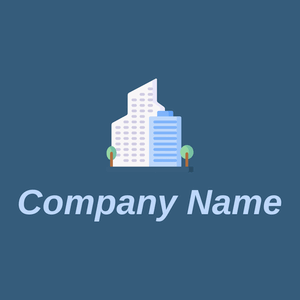 Office center logo on a blue background - Arquitectura