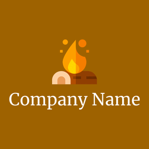 Orange Peel Campfire on a Olive background - Paisagismo