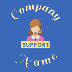 Help desk logo on a Blue background - Arquitectura