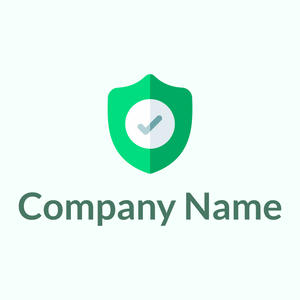 Shield logo on a Mint Cream background - Empresa & Consultantes