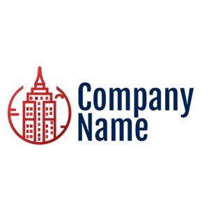 Red skyscraper logo - Architettura