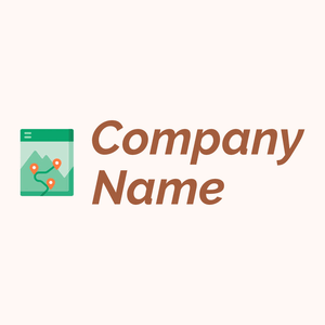 Hiking logo on a Seashell background - Abstrato