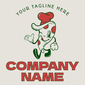 cartoon pizza chef logo - Essen & Trinken