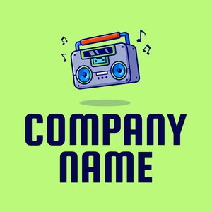 Boombox logo on a green background - Arte & Entretenimiento