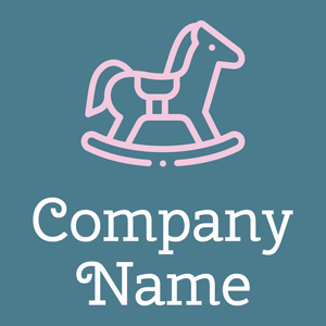Rocking horse logo on a Paradiso background - Niños & Guardería