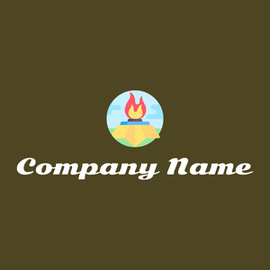 Flame on a Bronze Olive background - Beveiliging