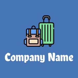 Travel luggage logo on a Steel Blue background - Automobiles & Vehículos