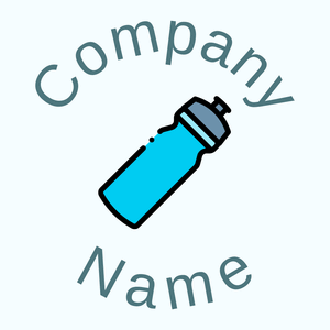 Deep Sky Blue Bottle on a Azure background - Cibo & Bevande