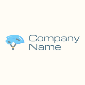 Bike helmet logo on a Floral White background - Construction & Outils