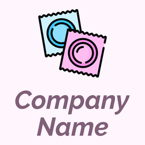 Condom logo on a Lavender Blush background - Hospital & Farmácia
