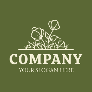Logo of flowers growing on khaki - Wellness & Beauty