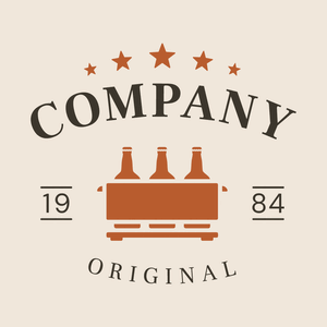 Orange and beige beer crate logo - Essen & Trinken