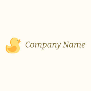 Rubber duck logo on a Floral White background - Niños & Guardería