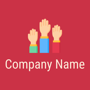 Charity logo on a Brick Red background - Abstracto