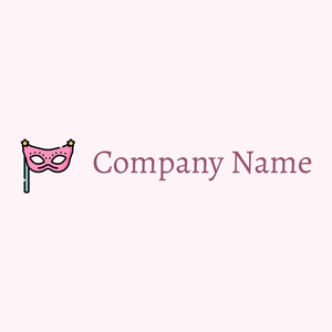 Carnation Pink Eye mask on a Lavender Blush background - Arte & Entretenimiento