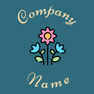 Flowers logo on a Astral background - Landwirtschaft